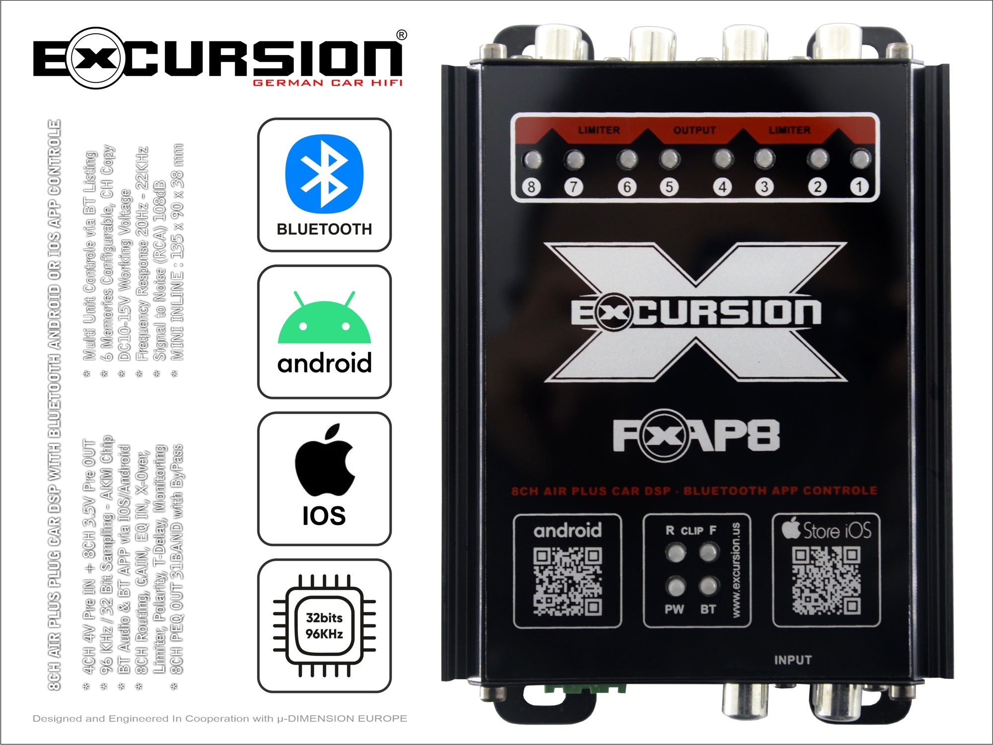 Procesor de sunet DSP eXcursion PX AP8