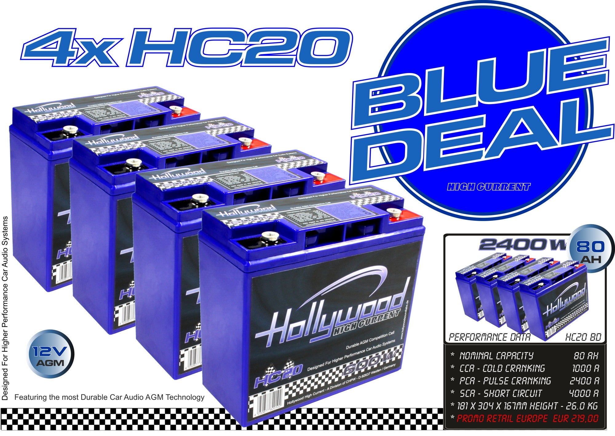 Acumulatori AGM Hollywood HC-0020B